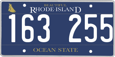 RI license plate 163255