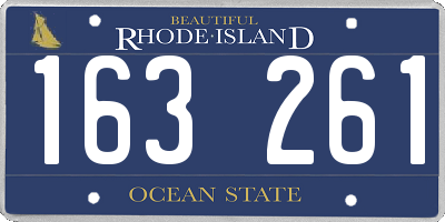 RI license plate 163261