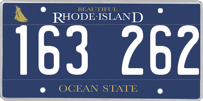 RI license plate 163262