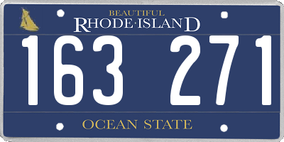 RI license plate 163271