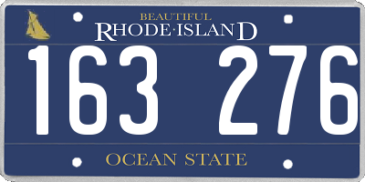 RI license plate 163276