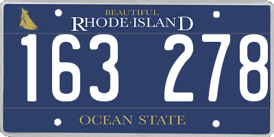 RI license plate 163278