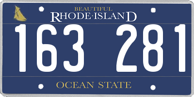 RI license plate 163281