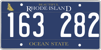 RI license plate 163282
