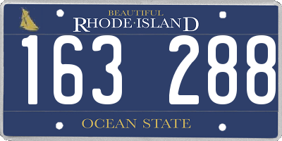 RI license plate 163288