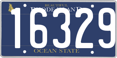 RI license plate 16329
