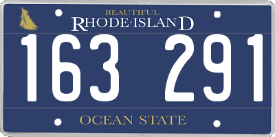 RI license plate 163291