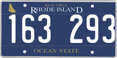 RI license plate 163293
