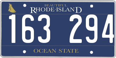 RI license plate 163294