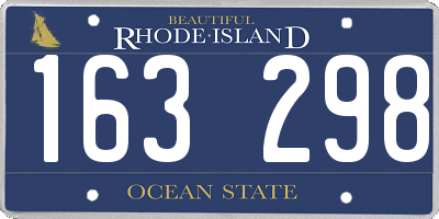 RI license plate 163298