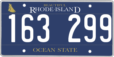 RI license plate 163299