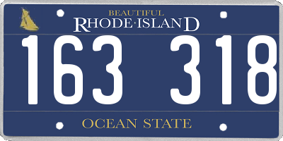 RI license plate 163318