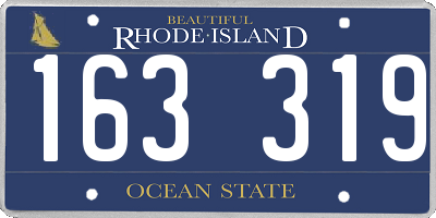 RI license plate 163319