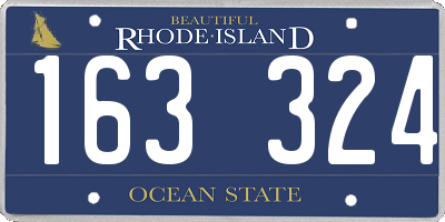RI license plate 163324