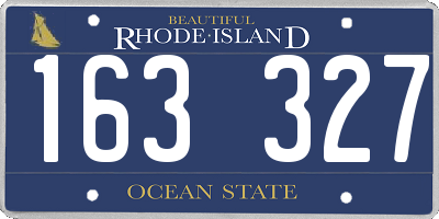 RI license plate 163327