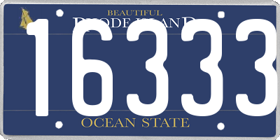 RI license plate 16333