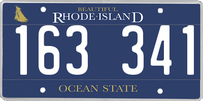 RI license plate 163341