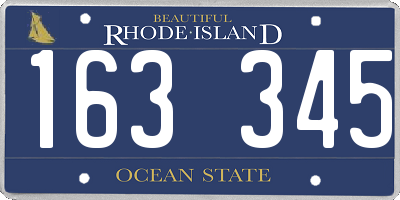 RI license plate 163345
