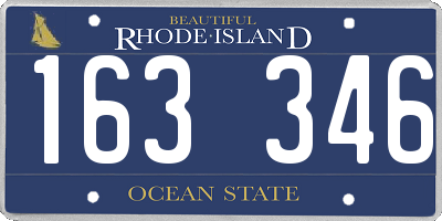 RI license plate 163346