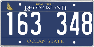 RI license plate 163348