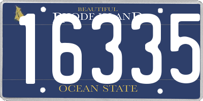 RI license plate 16335