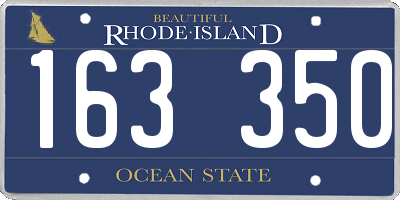 RI license plate 163350