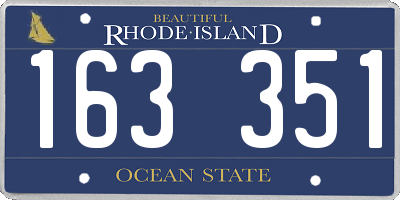 RI license plate 163351