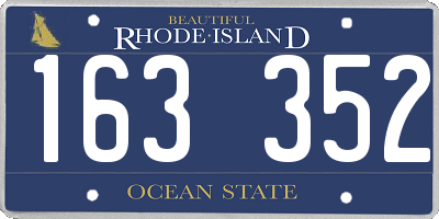 RI license plate 163352