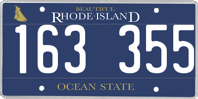 RI license plate 163355