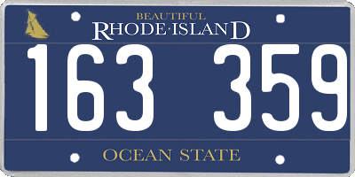 RI license plate 163359