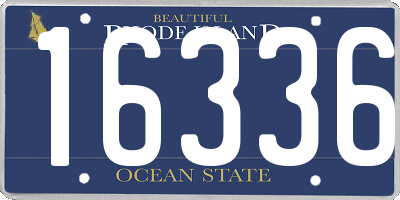 RI license plate 16336
