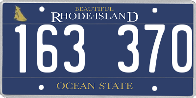 RI license plate 163370