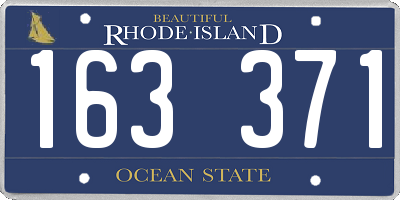 RI license plate 163371