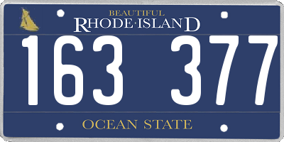 RI license plate 163377