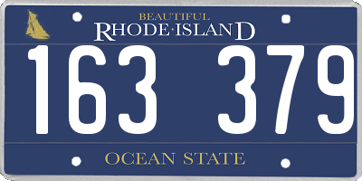 RI license plate 163379