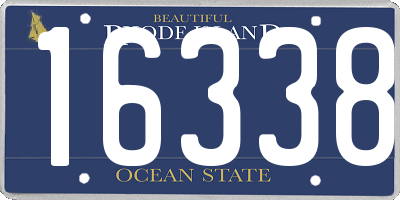 RI license plate 16338