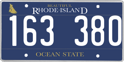 RI license plate 163380