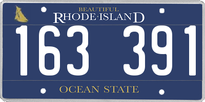 RI license plate 163391