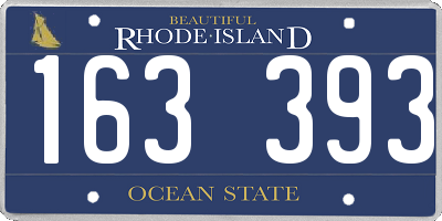 RI license plate 163393
