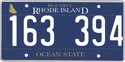 RI license plate 163394