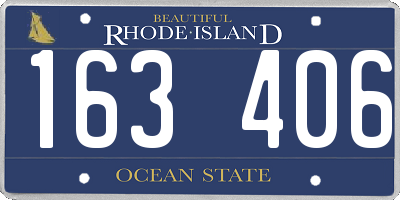RI license plate 163406