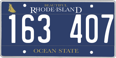 RI license plate 163407