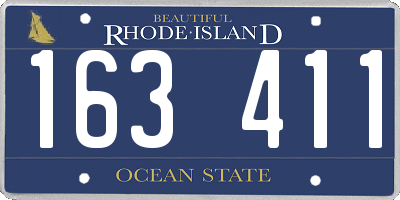 RI license plate 163411
