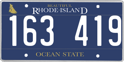 RI license plate 163419