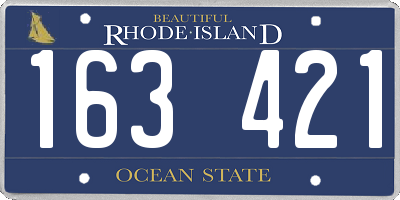 RI license plate 163421