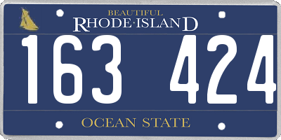 RI license plate 163424