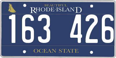 RI license plate 163426