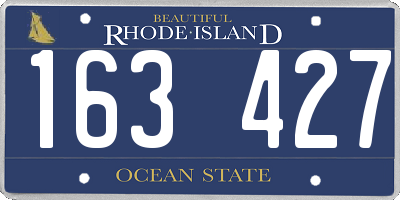 RI license plate 163427