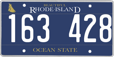 RI license plate 163428