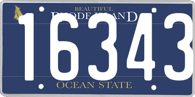 RI license plate 16343
